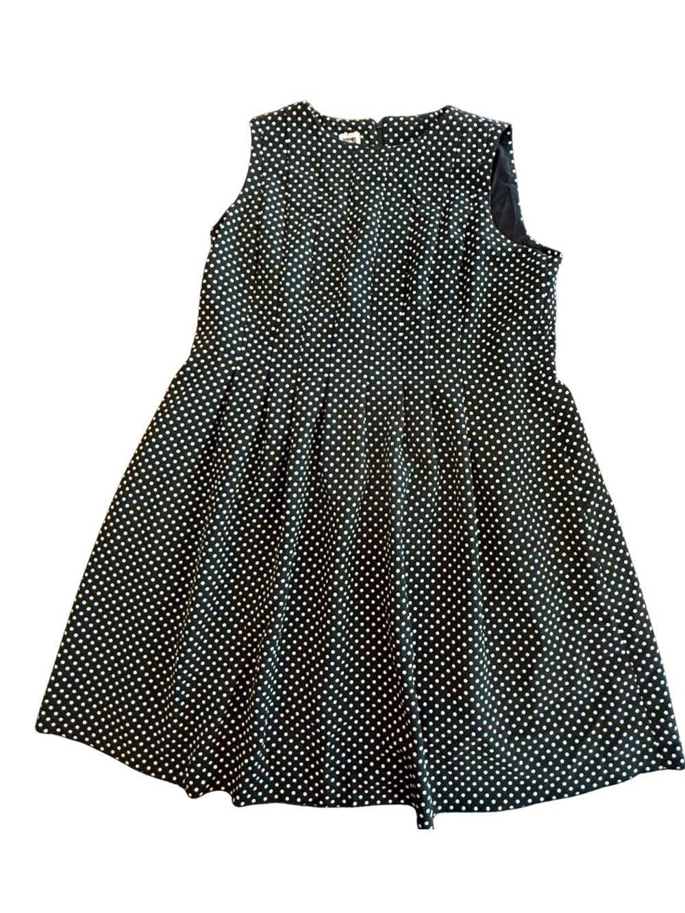 Anne Klein Black Dress with White Polka Dots
